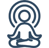 Logo with blue lines in which a person is doing yoga - The Das Law Firm